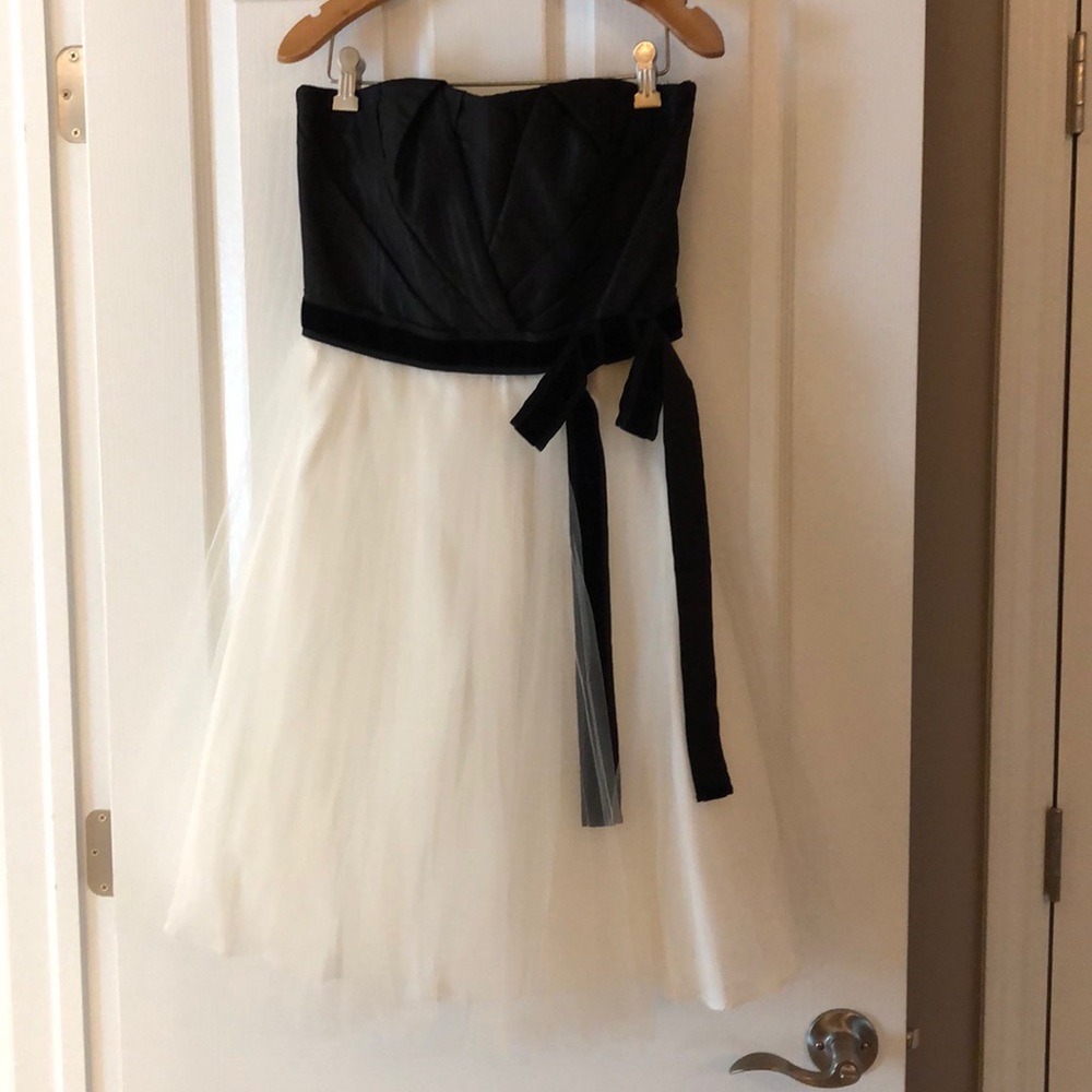 WHBM Black & Cream Cocktail Dress